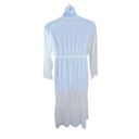 SheIn  White Sheer Long Ruffle Accent Bridal Robe or Beach Cover Up Size Large Photo 4