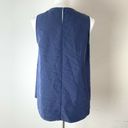 Tommy Bahama  Blue Solid Sleeveless Blouse Photo 2