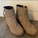Toms  Desert Taupe Suede High Wedge Booties Women’s Size 7 Photo 1