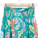 Rachel Zoe NWT  Maxi Skirt Aqua Coral Tropical Floral Button Front Size Small NEW Photo 3