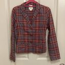 American Eagle Y2K Plaid  Blazer Photo 2