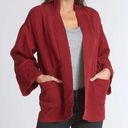 Dear John  Jacket Size Small Linen Blend NWT Cinch Pockets Open Lightweight Photo 1