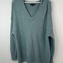 American Eagle  Sz L Sweater Hooded Jegging Fit Teal Wool Blend Pullover Women’s Photo 1