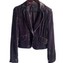 BCBGMAXAZRIA BCGBMaxazria Women Jacket S Purple Crushed Velvet Rocker Y2K Retro Whimsigoth Photo 0