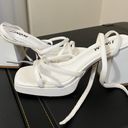 Amazon White Platform Block Heel Photo 3