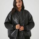 Forever 21 Leather Bomber Jacket Photo 0