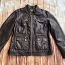 Brave Soul Women’s Long Sleeve Chocolate Faux Leather Jacket Size Large Photo 0