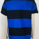 Madewell Blue & Black Brushed Rugby Boxy Top Photo 4