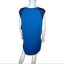 Nike  Women's Blue Raglan Cap Sleeve Rounded Hi-Low Hem Swim Cover-up Dress sz L Photo 2