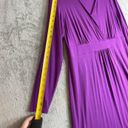 Eileen Fisher  Fuchsia Purple Faux Wrap Jersey Knit Midi Dress Large Photo 7