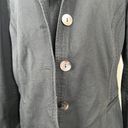 J.Jill  Mother of Pearl Button Front Black Blazer Size 14 Photo 1