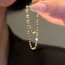 Gold chain tassel dangle drop earrings for women Photo 2