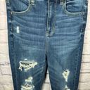 American Eagle  distressed Curvy Super High Rise Jeggings dark wash size 4 Photo 1