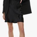 Babaton Black Slip Satin Mini Skirt Photo 0