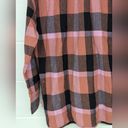 Free People New Izzy Cargo Shirt checkered pink black  szL flannel plaid jacket Photo 7