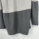 Evolution  By Cyrus Open Front Cardigan Gray Color Block Ribbed Neutral Size M Photo 9