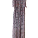 As You Wish Buckle  Maroon Ruffle Boho Print Maxi Dress Photo 0