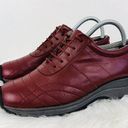 Nine West Rare  Red Soft Leather Lace Up Sneakers Polka Dot Lining ~Womens Size 7 Photo 0