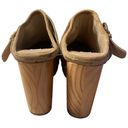 Steve Madden  Hilde Boho Tan Suede Leather Bohemian Wood Block Heel Clogs Photo 10