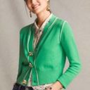 CAbi  Wallis Retro Cropped Burst of MintJulep Green Cardigan Embellished Buttons Photo 12