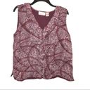Krass&co New York City Design  100% Silk Animal Print Sleeveless Blouse Purple 1X Photo 0