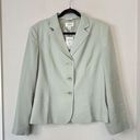 Talbots  Vintage 100% Wool Button Front Blazer Lightweight NEW Green Size 16 Long Photo 1