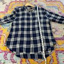 Faherty lakeridge blue Nantucket plaid long sleeve button up with Ruffle accents Photo 7