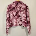 Abound Women’s Cozy Cropped Shirt Jacket Shacket Purple Tie Dye Size Medium NWT Photo 6