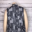 cj banks  NWT Size 1X 16/18W Polka Dot Floral Patchwork Denim Zip Up Vest Jacket Photo 4