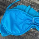 Kenneth Cole  Blue Ruffle 2 Piece Swim Bathing Suit L Photo 2