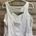 Torrid  Foil White Polka Dot Peplum Top Size 2x Retro Pin zip Photo 5