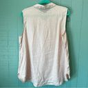 Marc New York  100% Linen Pink Shimmer Sleeveless Top Size Large Photo 4