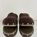 Airwalk Vintage Y2K Fall Brown Green Knit Cottage Wood Heeled Chunky Clog Mules Photo 6