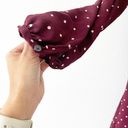 Loft Maroon Polka Dot Wrap Dress Photo 3