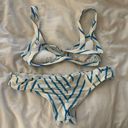 Billabong Blue and White Striped Bikini Photo 2