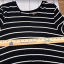 Arizona Jeans Arizona Jean CO. Dress 3/4 Sleeve Black White Striped Dress Photo 6