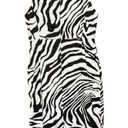 Jones New York  Zebra Print V Neck Bodycon Front Slit Dress Photo 1