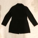 Anne Klein Women's 100% Wool Black Long Coat Size M bust 38 Button Down Photo 3