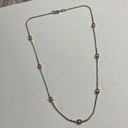 Monet Signed  Necklace Two Tone 16 Inch Photo 1