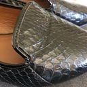 Donald Pliner Donald J Pliner ANCA Black Snake Faux Leather Flats Loafer Shoe 8.5M Pointy Toe Photo 5