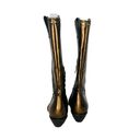 BCBGeneration BCBG Girls Metallic Bronze Cowboy Western Boots Size 6B/36 Pointed Toe NWT Zip Photo 3