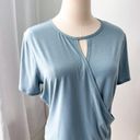 Lululemon  Round Trip Short Sleeve Blue Cast Faux Wrap T-Shirt Women’s Size 4 Photo 1