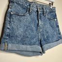 Wild Fable 𝅺 Women’s High Rise Rolled Hem Jean Shorts in Blue Acid Wash Size 6 Photo 3