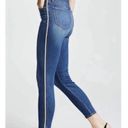 L'Agence L’AGENCE Margot High Rise Skinny Jeans Glitter Tuxedo Stripe Neptune Wash Sz 27 Photo 2