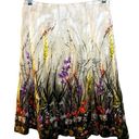 Chico's  English Garden Berkley Silk Floral Midi Skirt Size 0 Photo 0