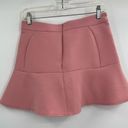 ZARA  Light Pink Peach High Waist Mini Short Cotton Textured Skirt Size Medium Photo 5