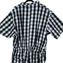 Press Big Bud  Short Sleeve Jumpsuit Size 6XL Gingham Romper Cotton Black White Photo 4