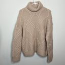 Caslon  Women’s Tan Chunky Cable Knit Turtleneck Sweater Size Medium NWT Photo 18