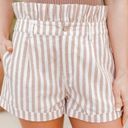 Pink Lily  brown stripe ruffle shorts size XS Photo 5