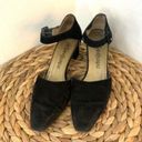 Saint Laurent Yves  shoes YSL black Suede Ankle Strap D'Orsay Heels Pumps Photo 2